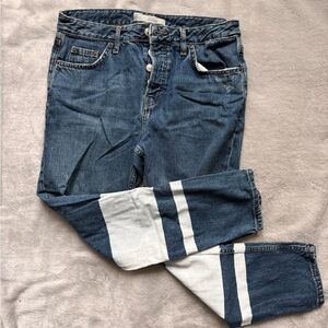 Topshop - Hayden Straight-Leg Jeans in Blue Denim - ankle length -mid/high waist